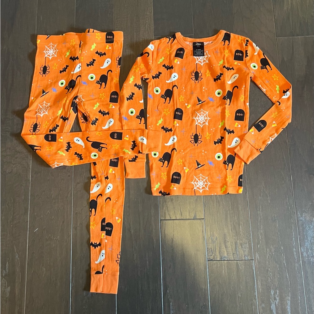Hyde & Eek! Kids Orange Halloween Pajamas size 10 NWOT